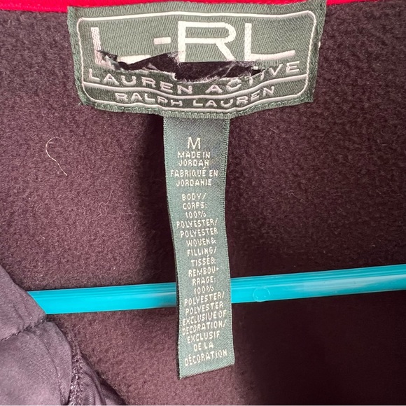 Lauren Ralph Lauren quarter zip quilted western tribal print fleece size Medium - Picture 3 of 9